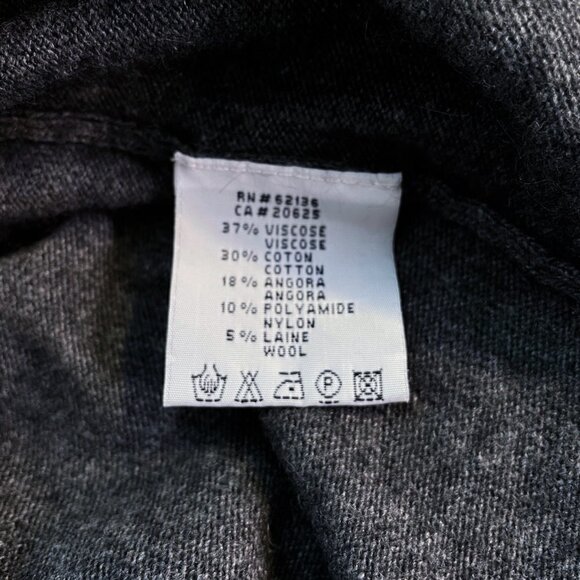 Diab'less Diabless Charcoal Gray Angora Blend Soft Knit Sweater Dress S - M - Picture 4 of 4